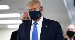 Trump Wearing A Mask In Public Place